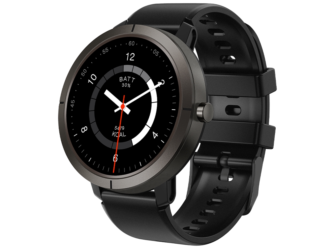Reloj inteligente DM76 con GPS, resistente al agua hasta 5 atm, pantalla AMOLED y cronómetro deportivo (negro)