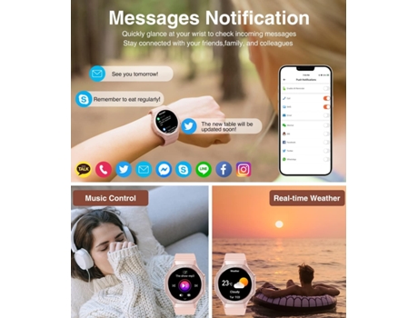 Smartwatches para Mujeres (Llamadas & Respuesta), Smartwatch Casual de 1,32 para Teléfonos Android iOS con Más de 100 Modos Deportivos, Monitor de ...