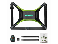Chaleco Reflectante Led Con Intermitente Recargable Por Usb Y Mando A Distancia Para Mayor Seguridad En Bicicleta.