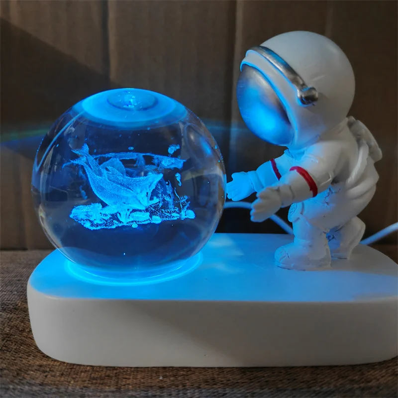 Bola De Cristal Creativa, Luz Nocturna Led, Interfaz Usb, Regalo Para Niños, Decoración Del Hogar