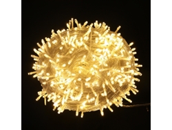 Guirnalda de luces LED de 50 m, luces navideñas para interior y exterior, 8 modos, resistente al agua, cable transparente blanco cálido, ORBITRA COMMERCE (500 LED)