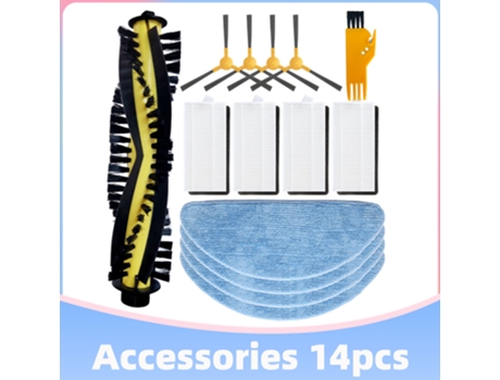 Filtro Hepa, fregona, paño de trapo, cepillo principal, piezas de repuesto para Ikhos S14 S15, crear accesorios de Aspiradora Robótica Netbot