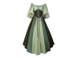 Vestidos góticos de manga corta para mujer, estilo medieval retro para fiestas/graduaciones.