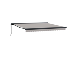 Maison Exclusive - Toldo Retráctil Gris Claro 400 X 300 Cm Tela Y Metal