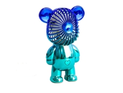 Parabrisas portátil recargable por USB con forma de oso azul y verde