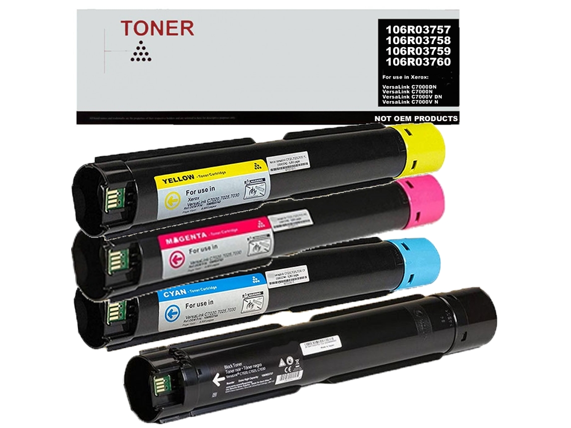 Paquete 4 Cartuchos de Toner Compatible Con Xerox Versalink C7000