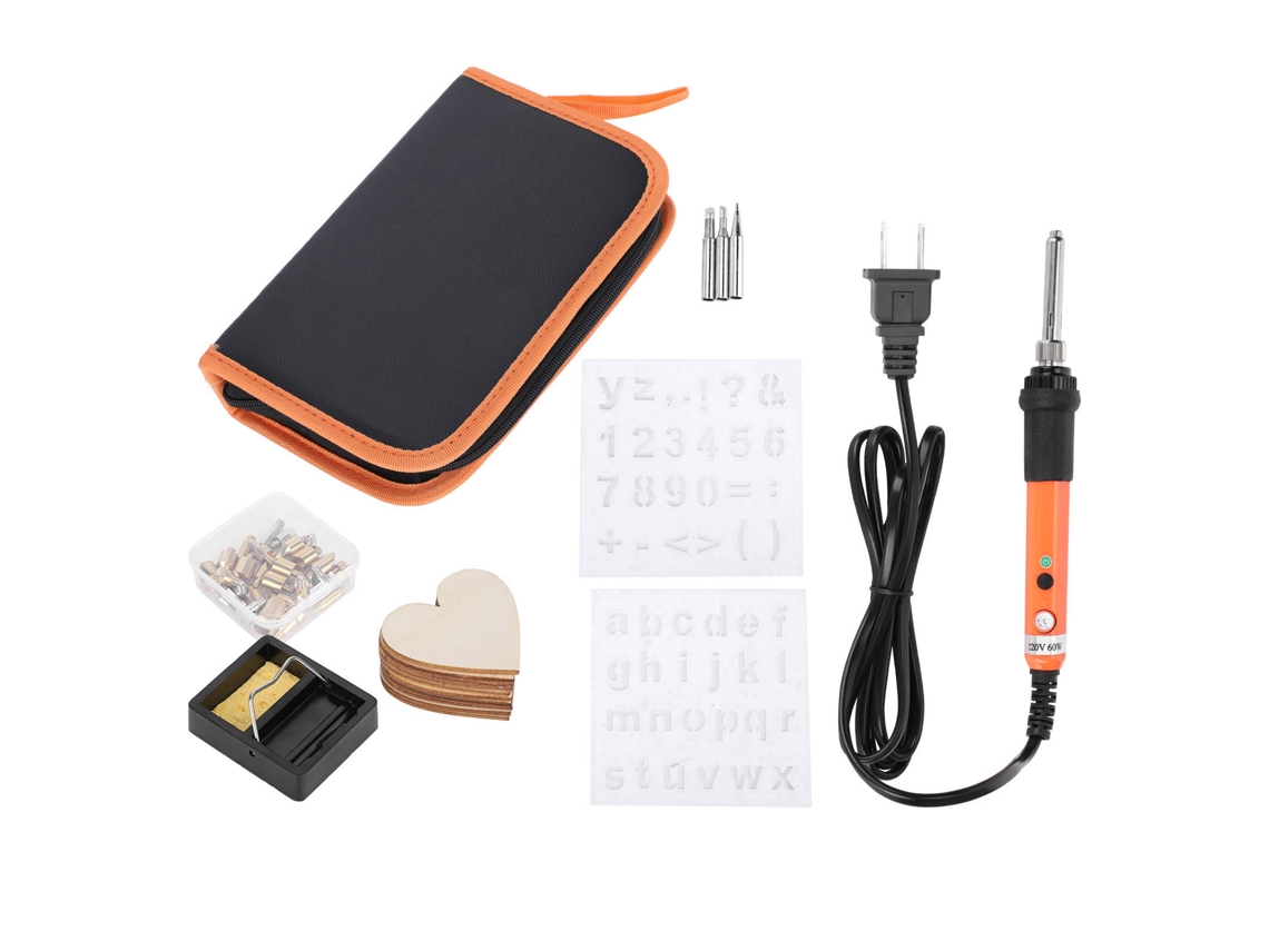 Juego De Soldador Eléctrico De 60 W, Herramienta Para Pirograbado Y Grabado Con 27 Puntas.