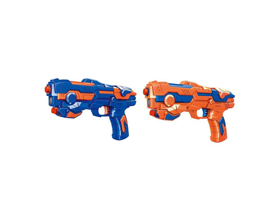 2 Pistolas De Juguete De Plástico Con Lanzador De Espuma Y Luz Frontal Para Niños.