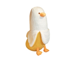Peluche  Pato Banana Branco 50 Cm