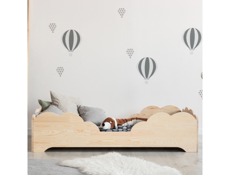 Cama 90X190 con Somier Josy Bois PETITS-MEUBLES