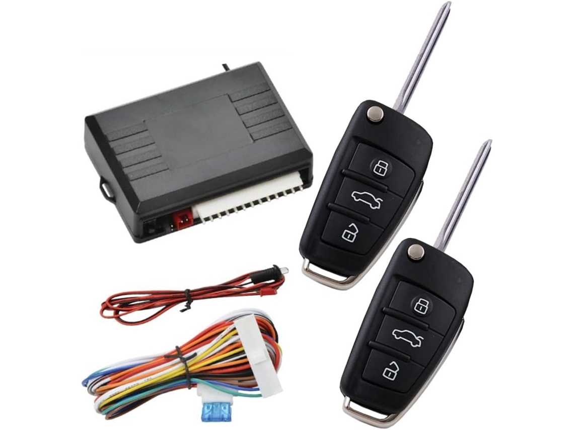 Kit De Sistema De Alarma Para Automóvil, Cerradura De Puerta Central, Llave Y Control Remoto.