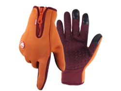 Guantes De Ciclismo De Invierno Con Pantalla Táctil Para Hombre Y Mujer, Cálidos Y Resistentes Al Viento, Color Naranja/m Digitallab
