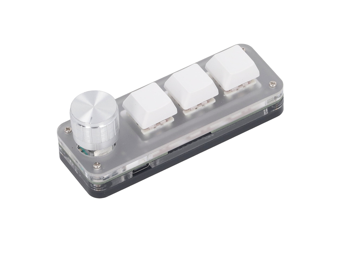 Teclado mecánico para juegos pequeño con cable de 3 teclas