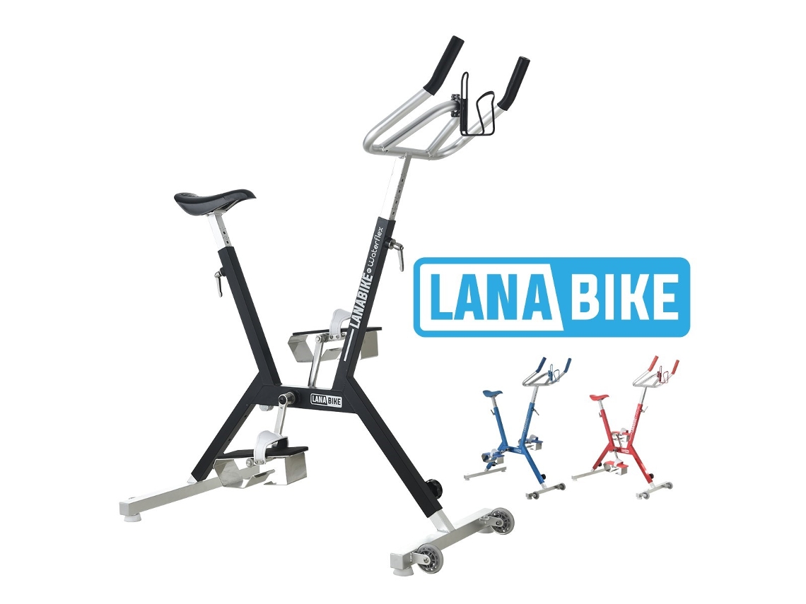 Aquabike Aluminio Lanabike Waterflex 9,5kg - Cuadro De Aluminio Anodizado - Musculación/aquafitness - Color Azul