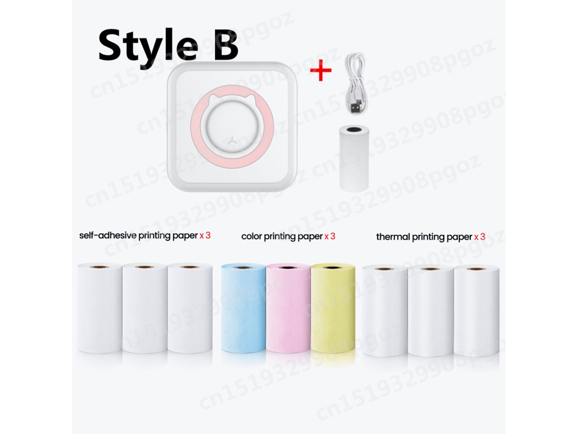 Mini Impressora Térmica De Etiquetas Impressora Fotográfica Portátil De Bolso Inteligente Para Telemóveis Sem Fios Bluetooth GERTIZ