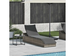 Tumbona plegable con cojín y almacenaje, mimbre, MAISON EXCLUSIVE (sin dimensiones)