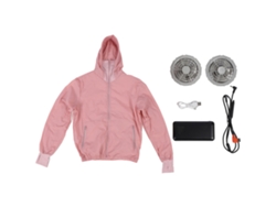 Chaqueta de mujer con batería de 20000 mAh y ventilación - Rojo coral