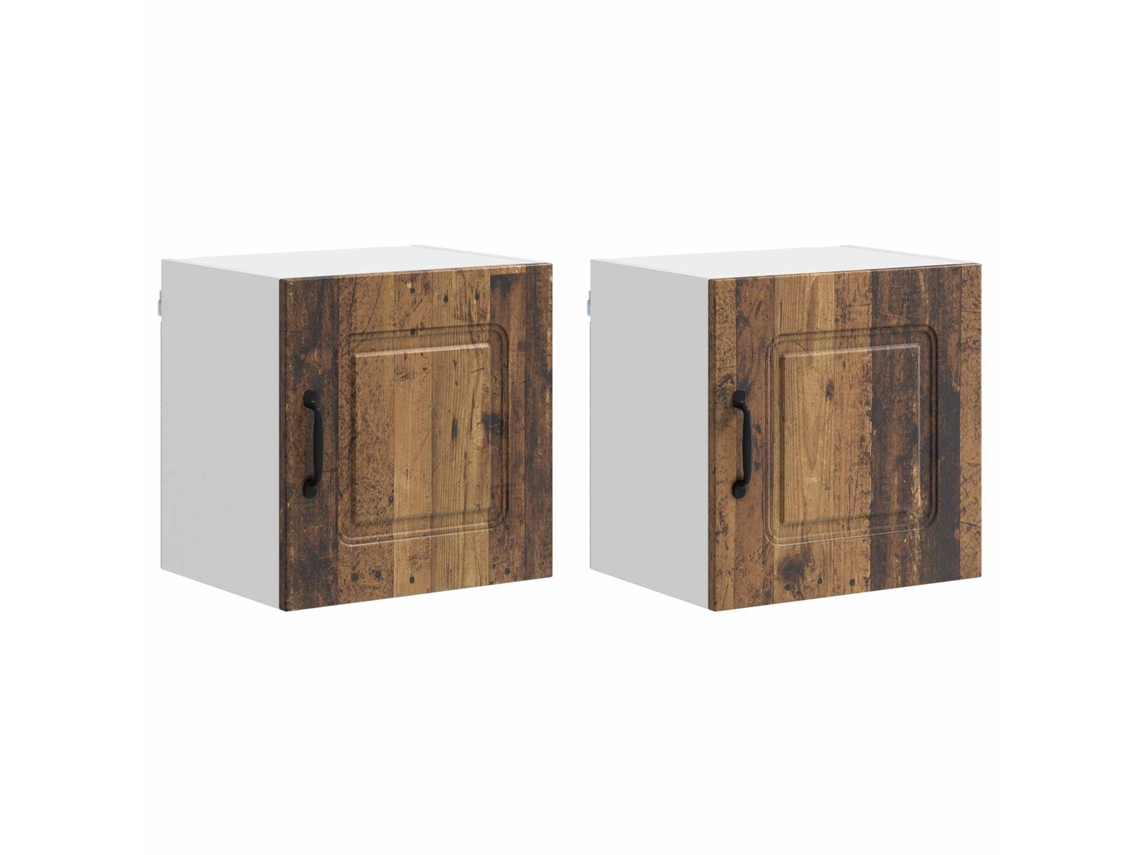 Conjunto de 2 armarios de cocina MAISON EXCLUSIVE en madera antigua 40x31x40 cm