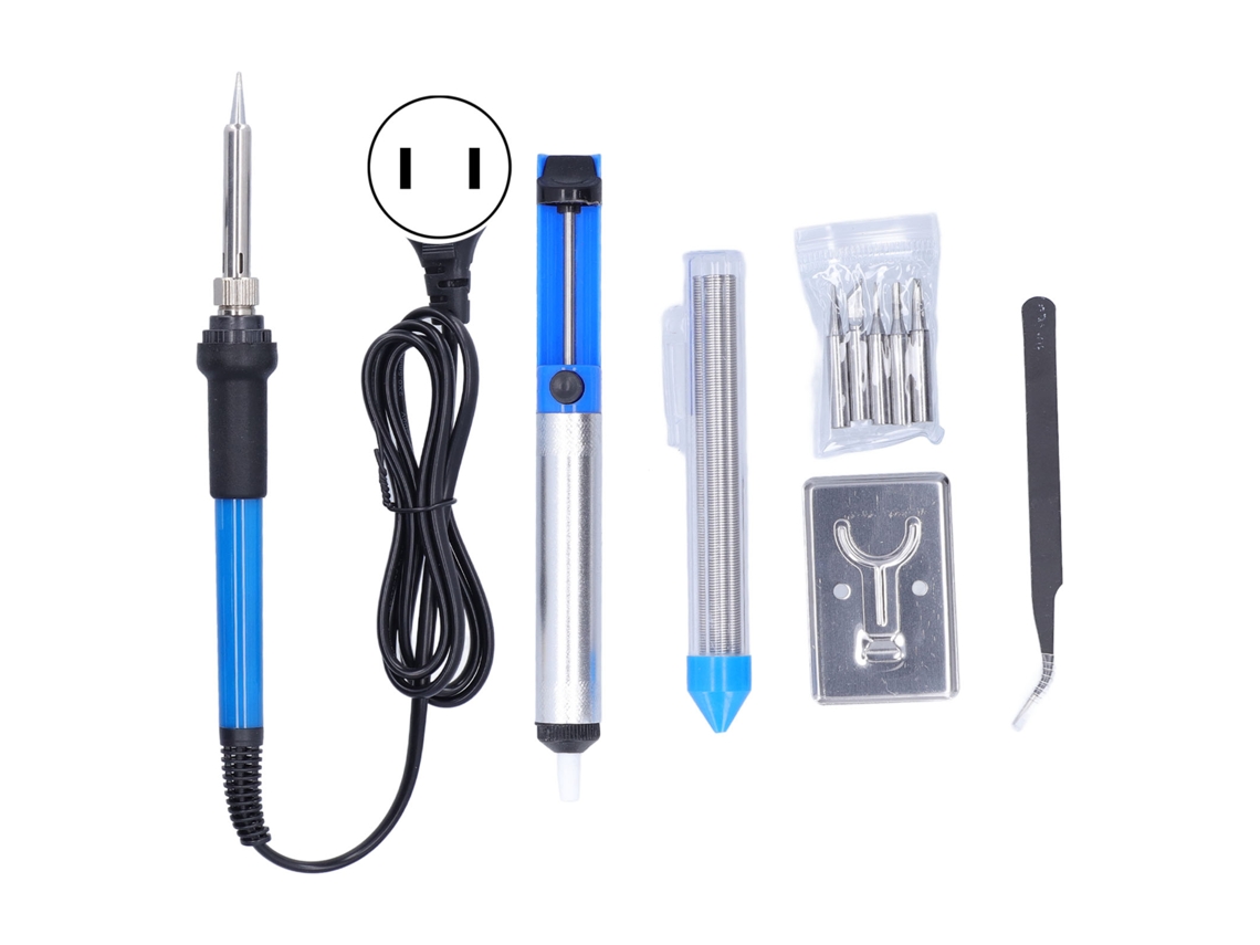 Soldador Eléctrico De 60 W Con Temperatura Ajustable Y Alambre De Soldadura Para Bricolaje Y Mantenimiento, 110 V.