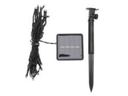 Luz De Cordo Solar 20 Led Ip65 À Prova D'água 2 Modos Automáticos 5m/16,4ft Branco Quente Jardim Pátio