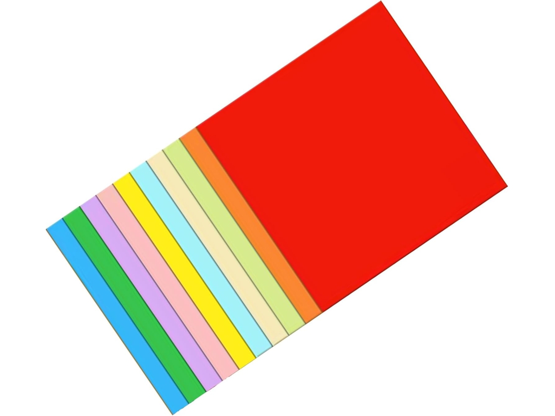 Paquete De 100 Hojas De Papel Cuadrado Plegable De Doble Cara, Ambas Del Mismo Color.