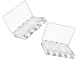 Paquete De 2 Cápsulas Para Cajas De Almacenamiento De Plástico Transparente, Protección Segura.