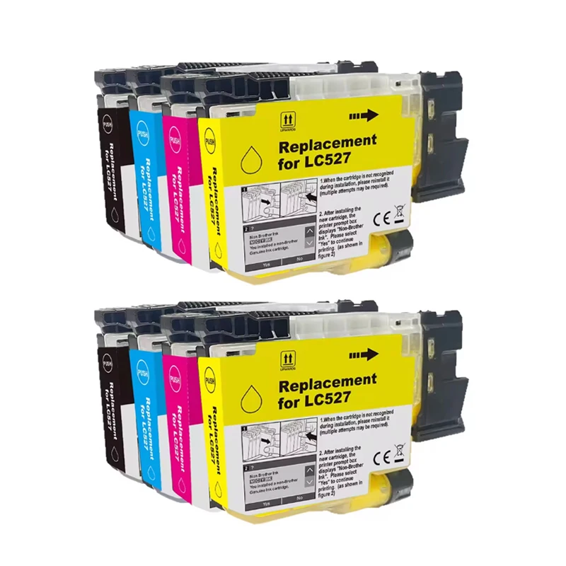 2setlc-527 Lc527 Lc 527 Cartucho De Tinta Compatible Para Impresoras Brother Mfc-j4550dw J4350dw 4550 4350