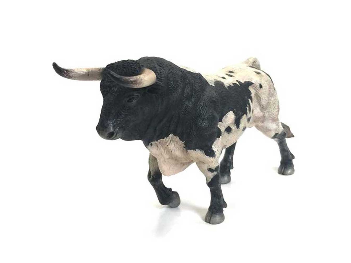 Figura de Jugar DEQUBE Figura toro bravo berrendo trotando