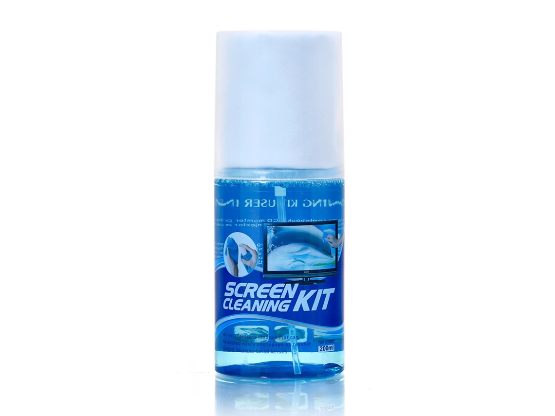 Limpador De Tela 200ml Capacidade Grande Para Celular Computador Laptop Tv Sem Manchas De Água Azul