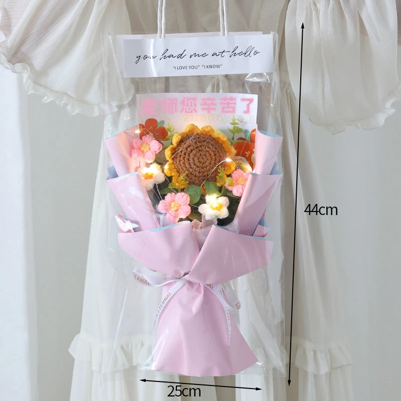 Flores De Graduación Tejidas A Crochet, Regalos De Flores Preservadas Hechas A Mano