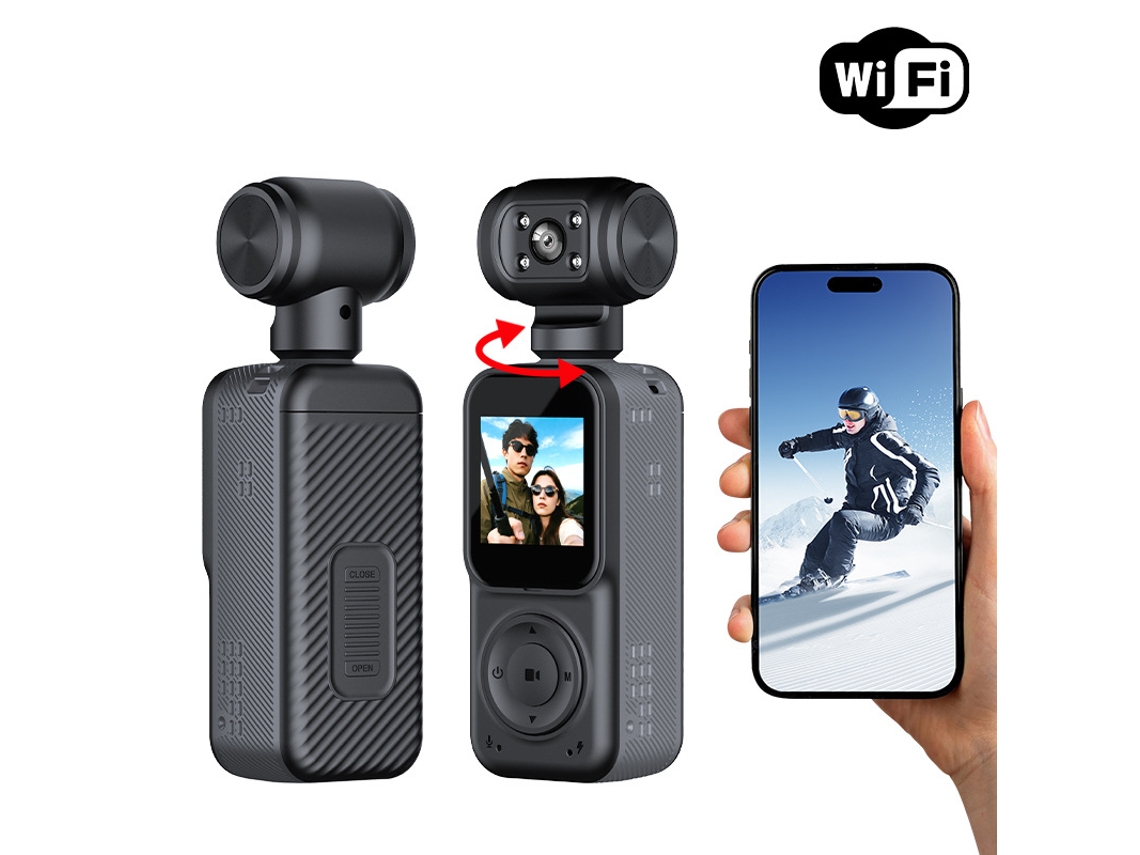 Portátil - Cámara Digital Q5 Uhd 4k (visión Nocturna, Monitor Hd, Rotación De 180°, Deportes, Viajes, Memoria De 32 Gb, Portátil, Para Exter