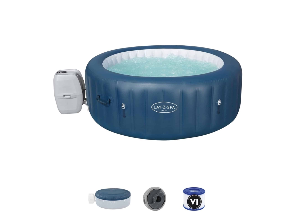 Spa Hinchable Lay-Z-Spa Milan 190X71 Cm Para 4-6 Personas Con Airjet Y Manta