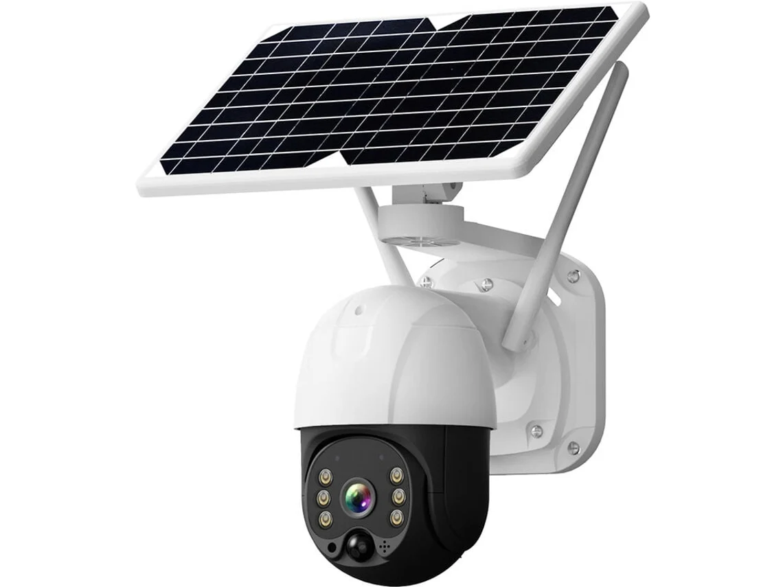 Cámara solar wifi impermeable para exteriores, HD, con monitoreo remoto, bajo consumo y domo