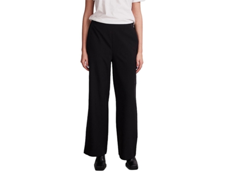 Calça PIECES Calças De Cintura Alta Bossy Wide Leg Fit Preto XL / 32 Mulher