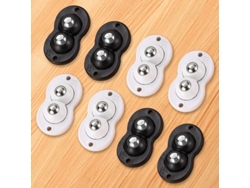 Ruedas Giratorias Adhesivas Mini, 8 Piezas, Capacidad 15 Kg, Para Cajas De Almacenamiento Y Muebles Pequeños