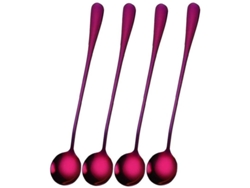 Cuchara Larga De Acero Inoxidable Para Cócteles Y Batidos, 4 Piezas
