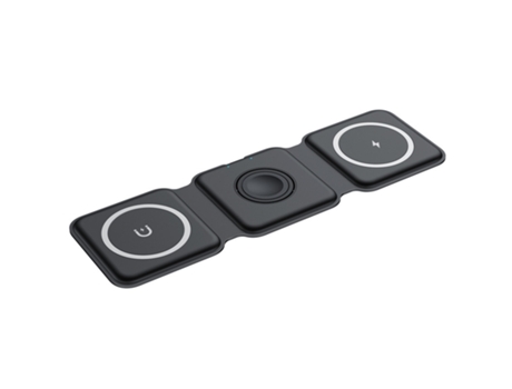 Cargador inalámbrico 3 en 1, carga inalámbrica rápida magnética CHRONUS, negro