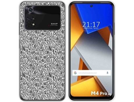 Carcasa para Xiaomi Poco M4 Pro 4G TUMUNDOSMARTPHONE Dibujos Letras Multicolor