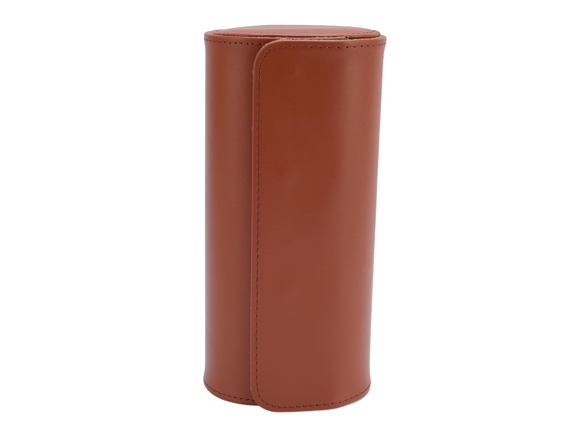 Estuche Enrollable De Piel Sintética Para Relojes Con 3 Compartimentos, Organizador Portátil Para Viajes Y Almacenamiento En El Hogar.