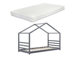 Estructura de Cama Infantil [EN.CASA] (Gris - Madera - 90x200 cm)