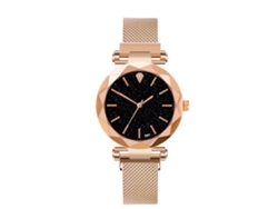 Reloj De Pulsera Sencillo De Cuarzo Para Hombre Con Esfera De Aleación De Oro Rosa.