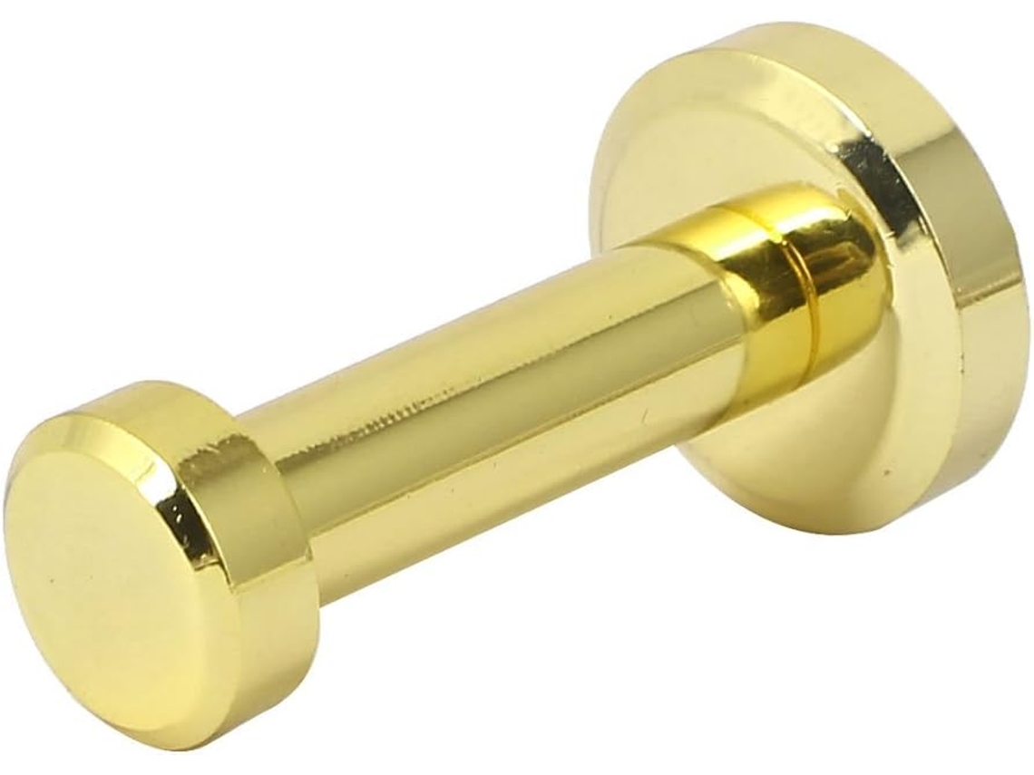 Gancho cilíndrico de pared para puertas, ropa, sombreros y bolsos, color dorado CHABERLU