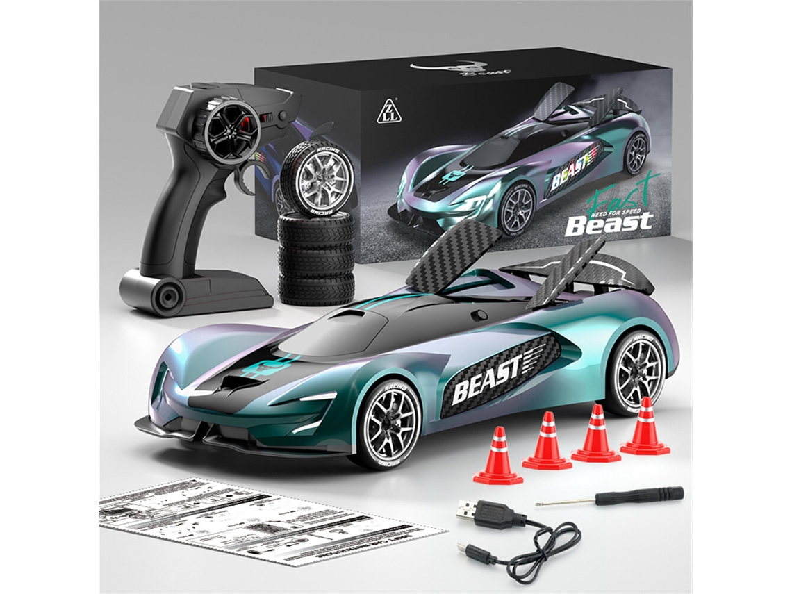 Purple One Batteryzll Sg208 Pro Rtr 1/24 2.4g 4wd Drift RC Car Alta Velocidad Rotación 360° Música Luz LED Modelo para Carretera MDUG Toy