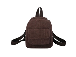 Mochila Mini De Pana De Color Sólido Mochila Pequeña Bolso Bandolera (marrón)