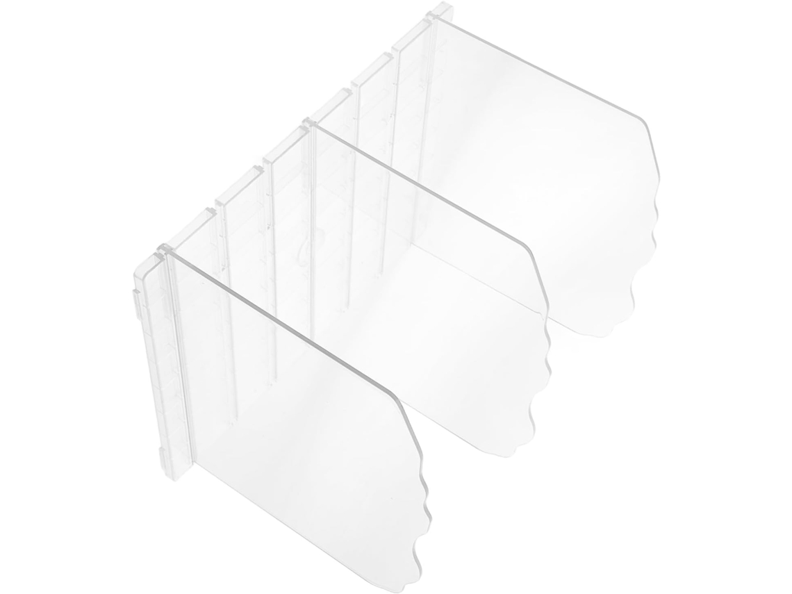 Organizador Transparente Estantes Práctico Almacenamiento Divisor Armario Ajustable Oficinas Cocinas Ropa Mano