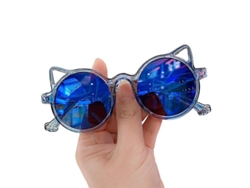 2026-gafas Redondas Para Niñas Con Orejas De Gato Bonitas Accesorio De Fiesta Y Foto