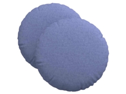 Cojines para asiento, 2 unidades, color azul vaquero, Ø40 x 13 cm, tela HARLANV1