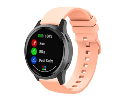 Correa de Silicona 20mm ajustable para Samsung Galaxy Watch Active/Active2 44mm/40mm/Watch3 41mm - rosa carne