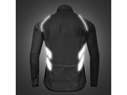 Chaqueta de ciclismo impermeable para hombre con mangas largas reflectantes
