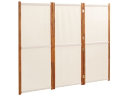 Maison Exclusive - Biombo Divisor De 3 Paneles Blanco Crema 210x180 Cm